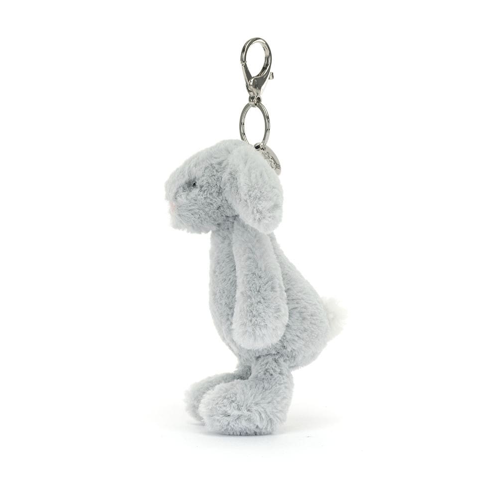 Bashful Silver Bunny Bag Charm Jellycat. - Image 3