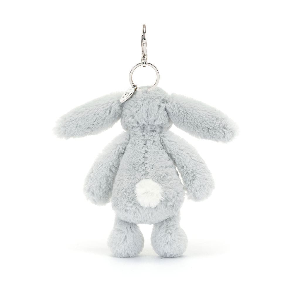 Bashful Silver Bunny Bag Charm Jellycat. - Image 4