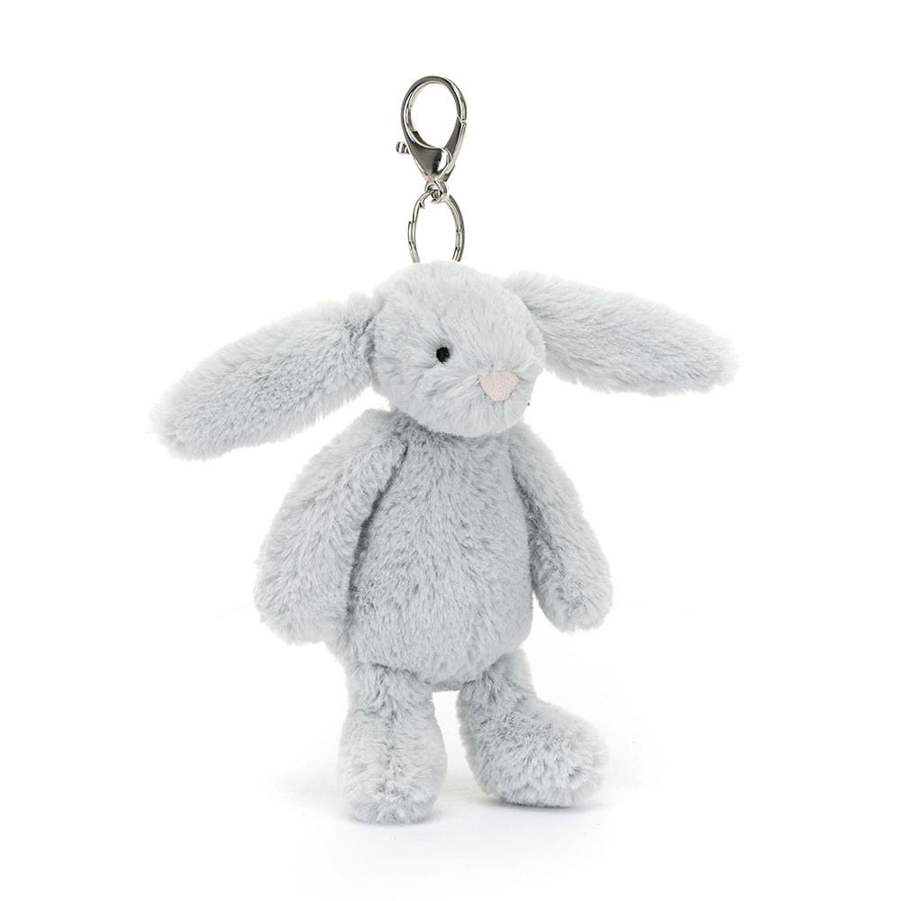 Bashful Silver Bunny Bag Charm Jellycat. - Image 5