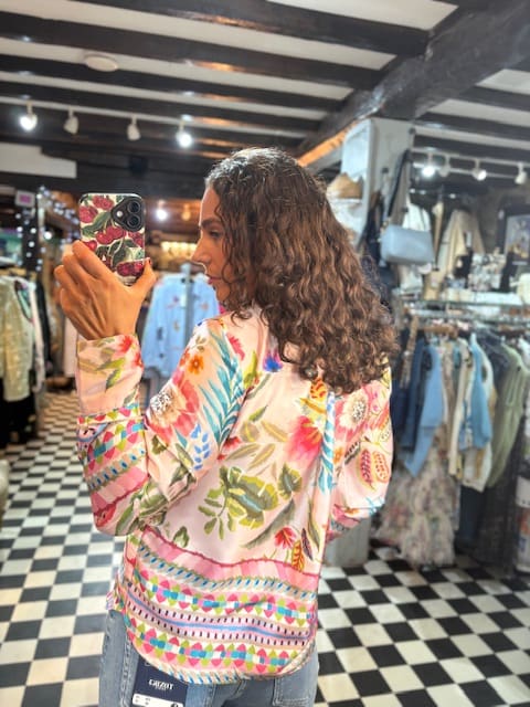 Bow Tie Silky Floral Blouse in 3 Colours