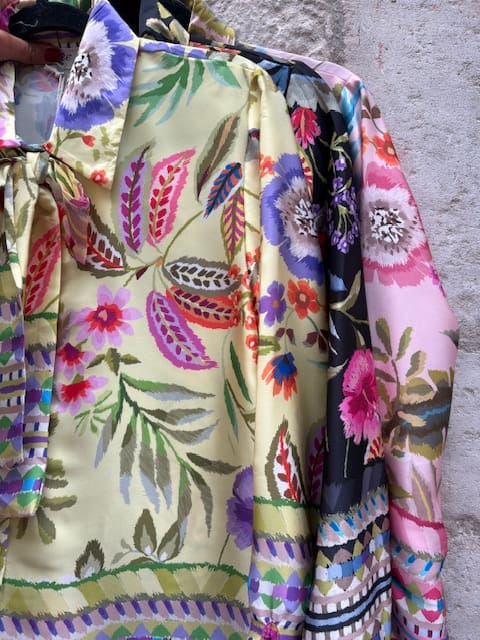 Bow Tie Silky Floral Blouse in 3 Colours