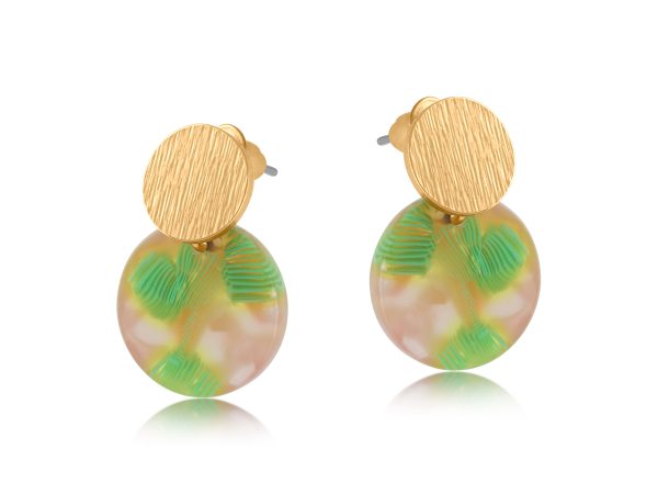 Big Metal London Olivia Small Disc And Metal Earrings