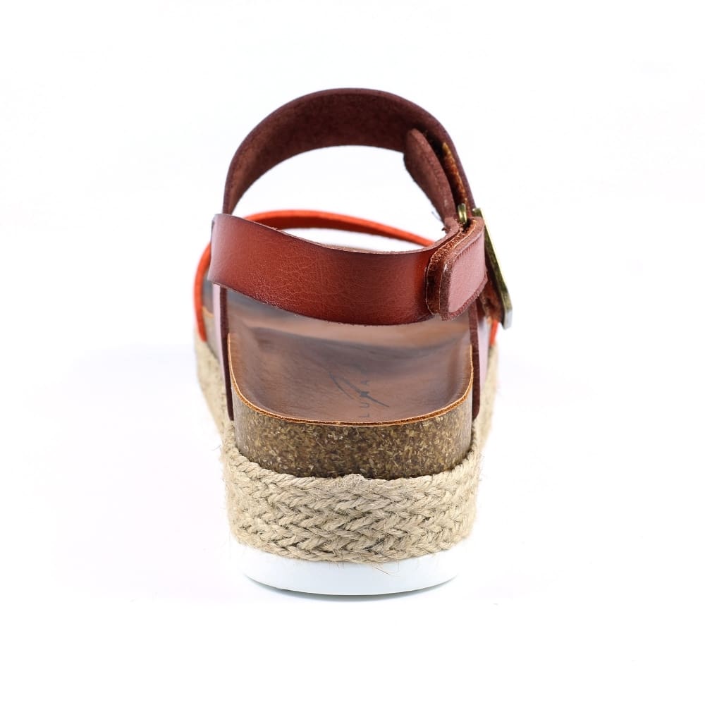 Lunar Deanna in Orange & Tan