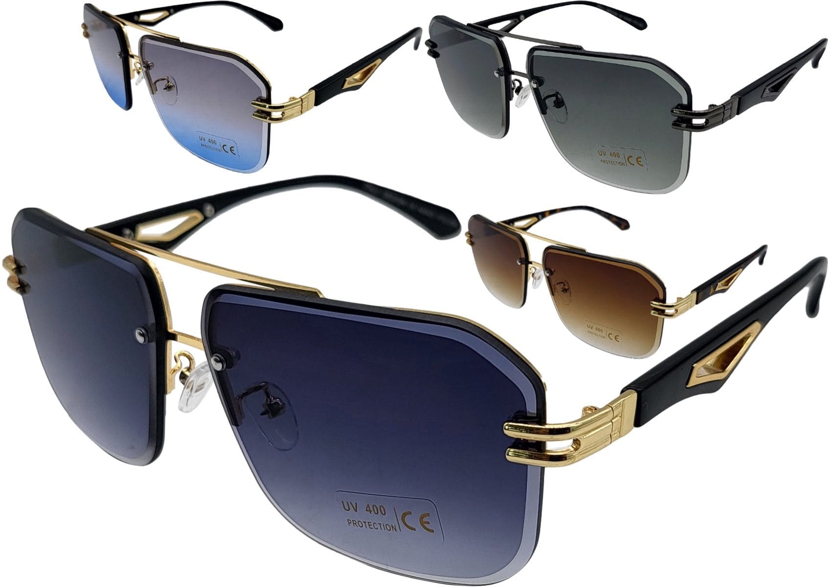 Rimless Aviator Sunglasses