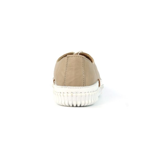 Truffle II Stone Leather Plimsoll