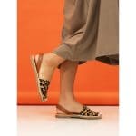 Lunar Azura Leopard Print Leather Sandal