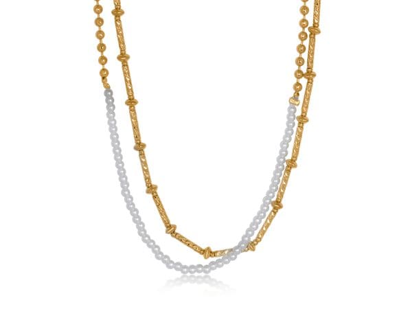 Big Metal London Aris Set Of Necklaces White