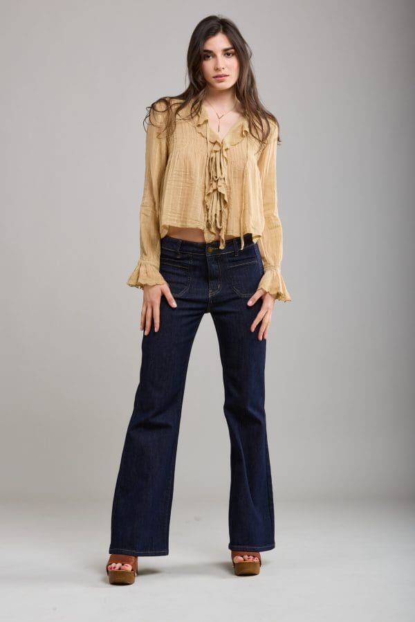 Toxik Dark Denim Jeans Front Pockets