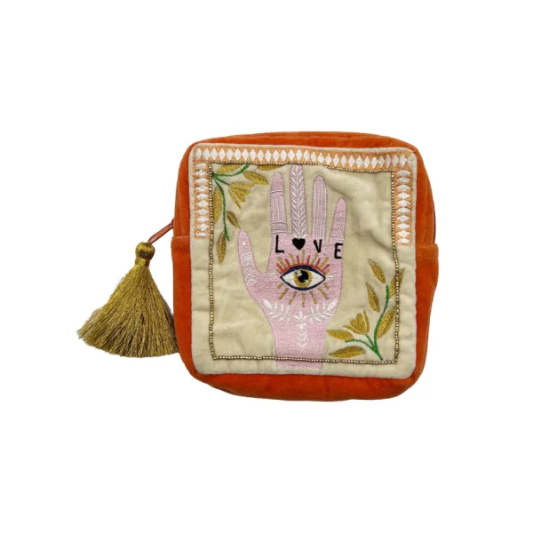 Inked Square Makeup Bag