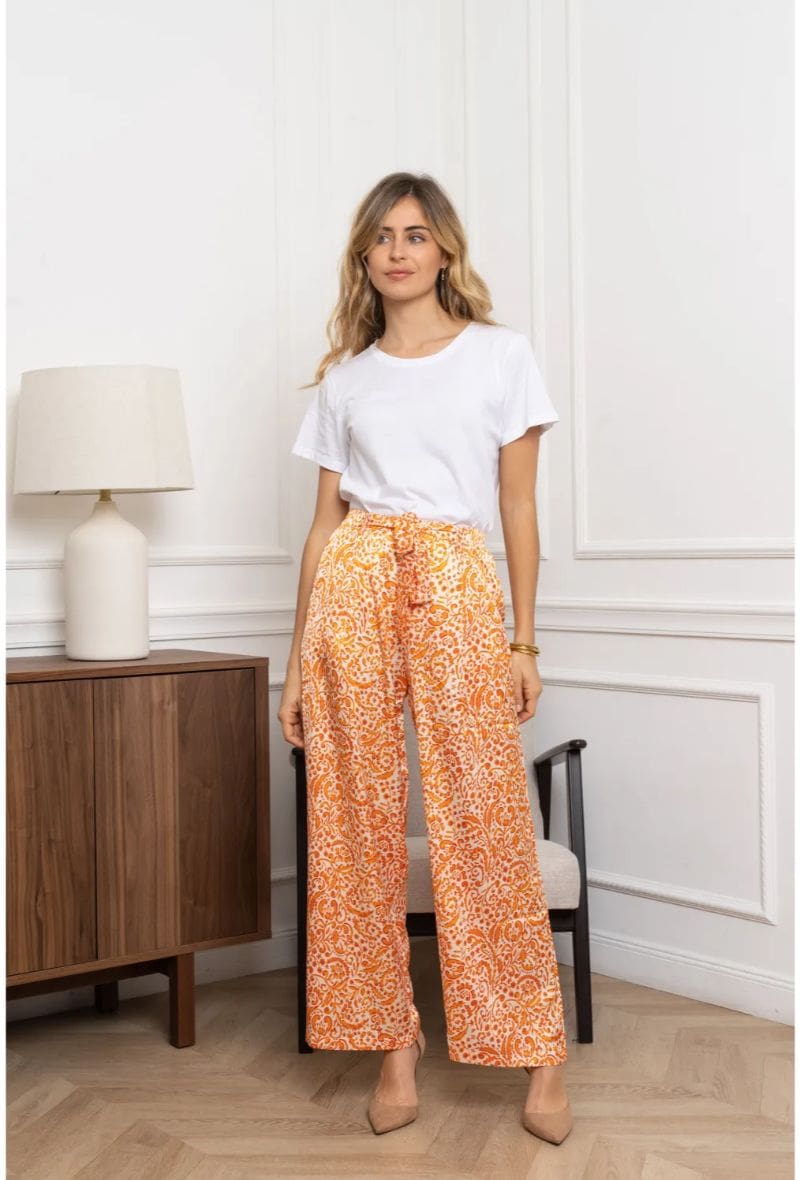 Orange Pattern Trousers