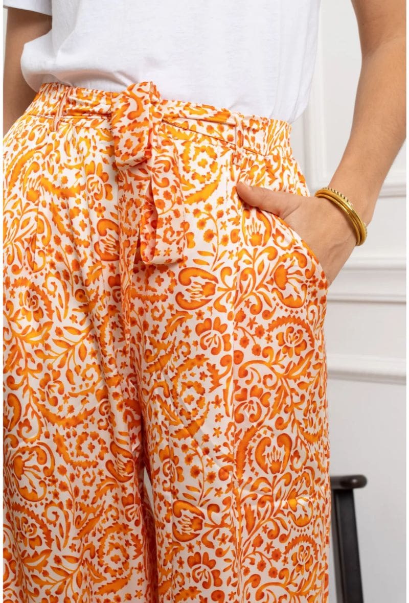 Orange Pattern Trousers