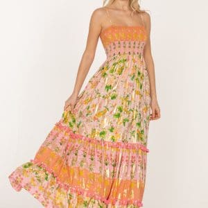 Floral Dress with Spaghetti Straps