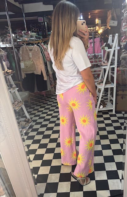 Sun Print Cheesecloth Trousers in 6 Colours