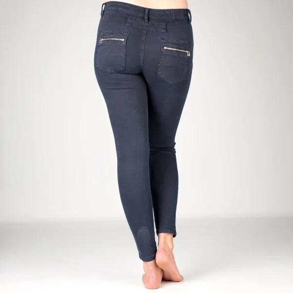 melly & co 4 button jeans in navy - Image 2