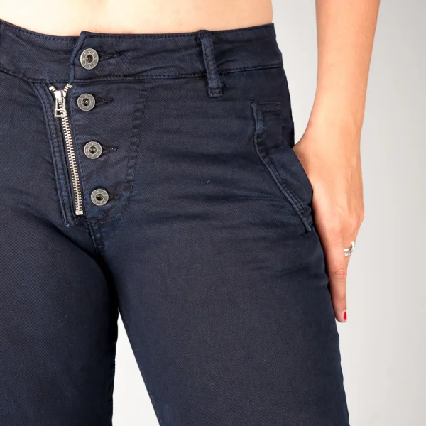 melly & co 4 button jeans in navy - Image 3