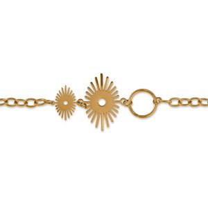 Cara Stainless Steel Sunburst Bracelet