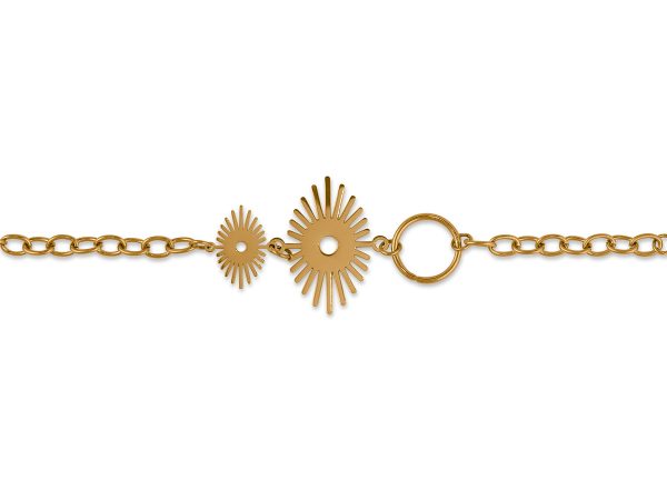 Cara Stainless Steel Sunburst Bracelet