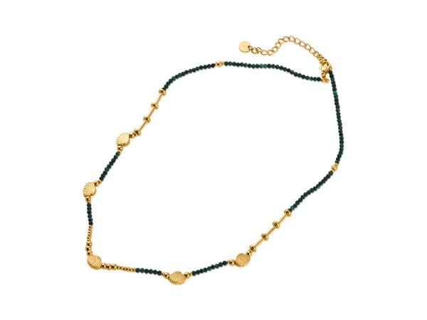 Big Metal London Livia Stainless Steel Necklace Green