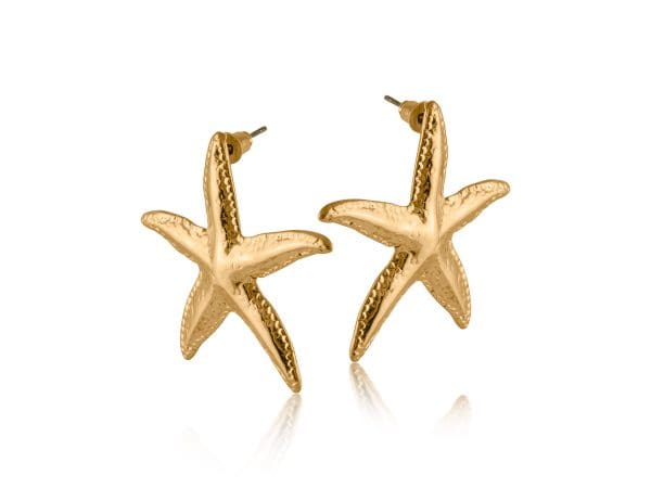 Big Metal London Beatrice Sea Star Stainless Steel Earrings