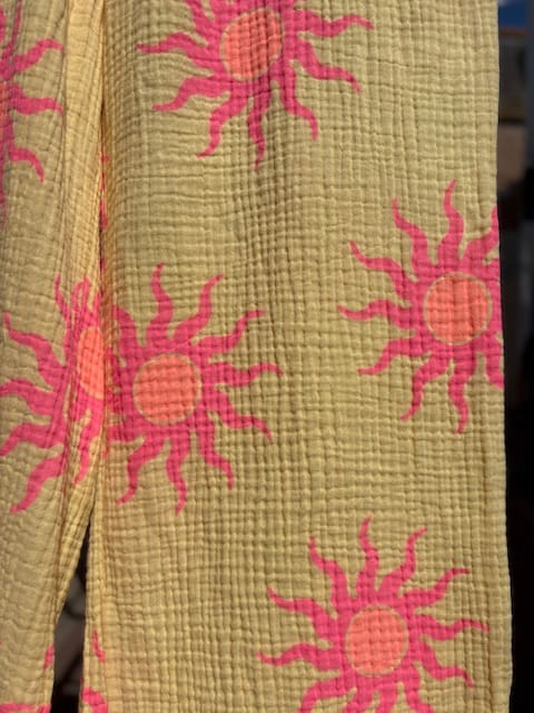 Sun Print Cheesecloth Trousers in 6 Colours