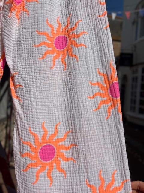 Sun Print Cheesecloth Trousers in 6 Colours