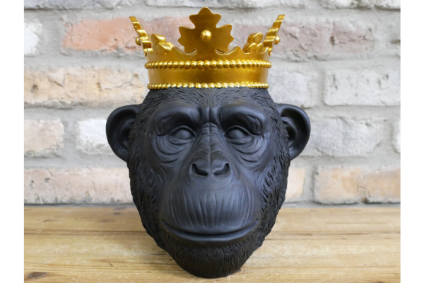 Gorilla Head With Crown