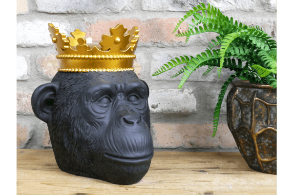 Gorilla Head With Crown