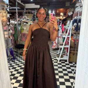 Shirred Bodice Dress in 2 Colours