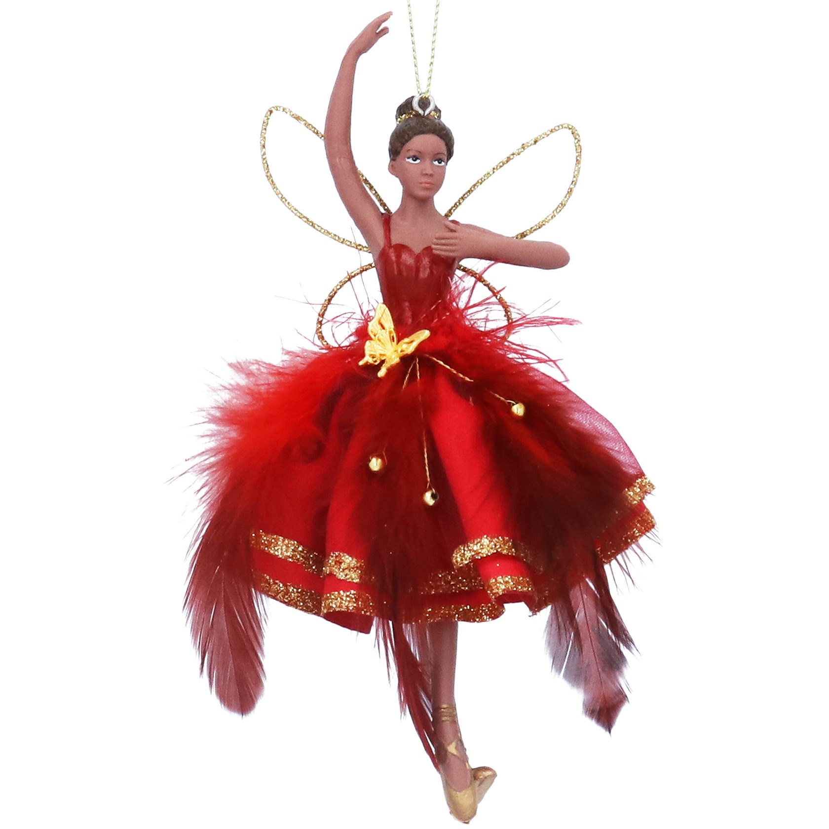 Hanging Decoration - Red Feather Fairy 17cm