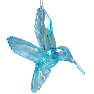 Acrylic Hanging Decoration 9cm - Turquoise Hummingbird
