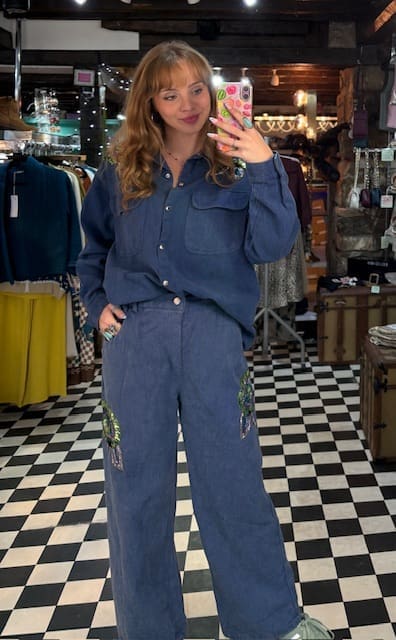 Denim and Sequin 2 Piece Set