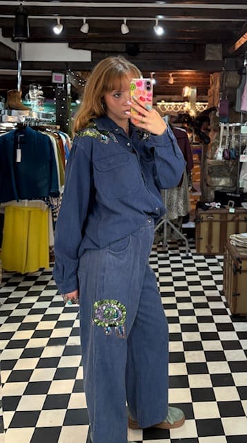 Denim and Sequin 2 Piece Set