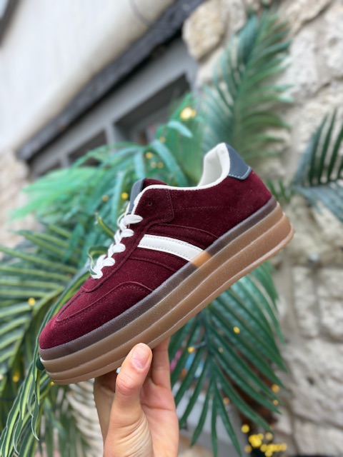 Platform Trainer in Wine Red