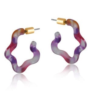 Erica Small Squiggle Resin Earrings