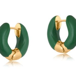 Sophia Enamelled Huggie Earrings