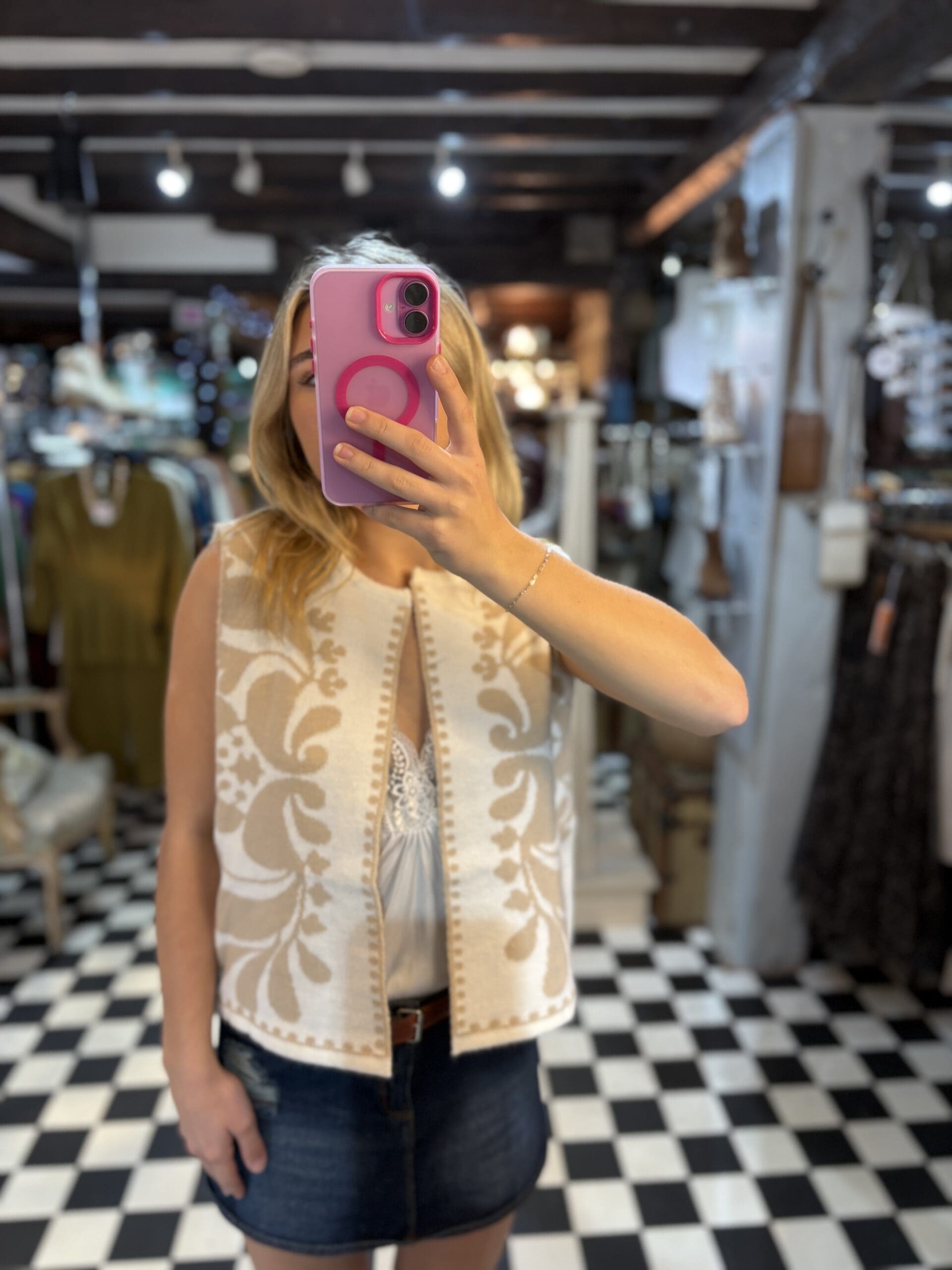 Soft Knit Open Waistcoat in 2 Colours