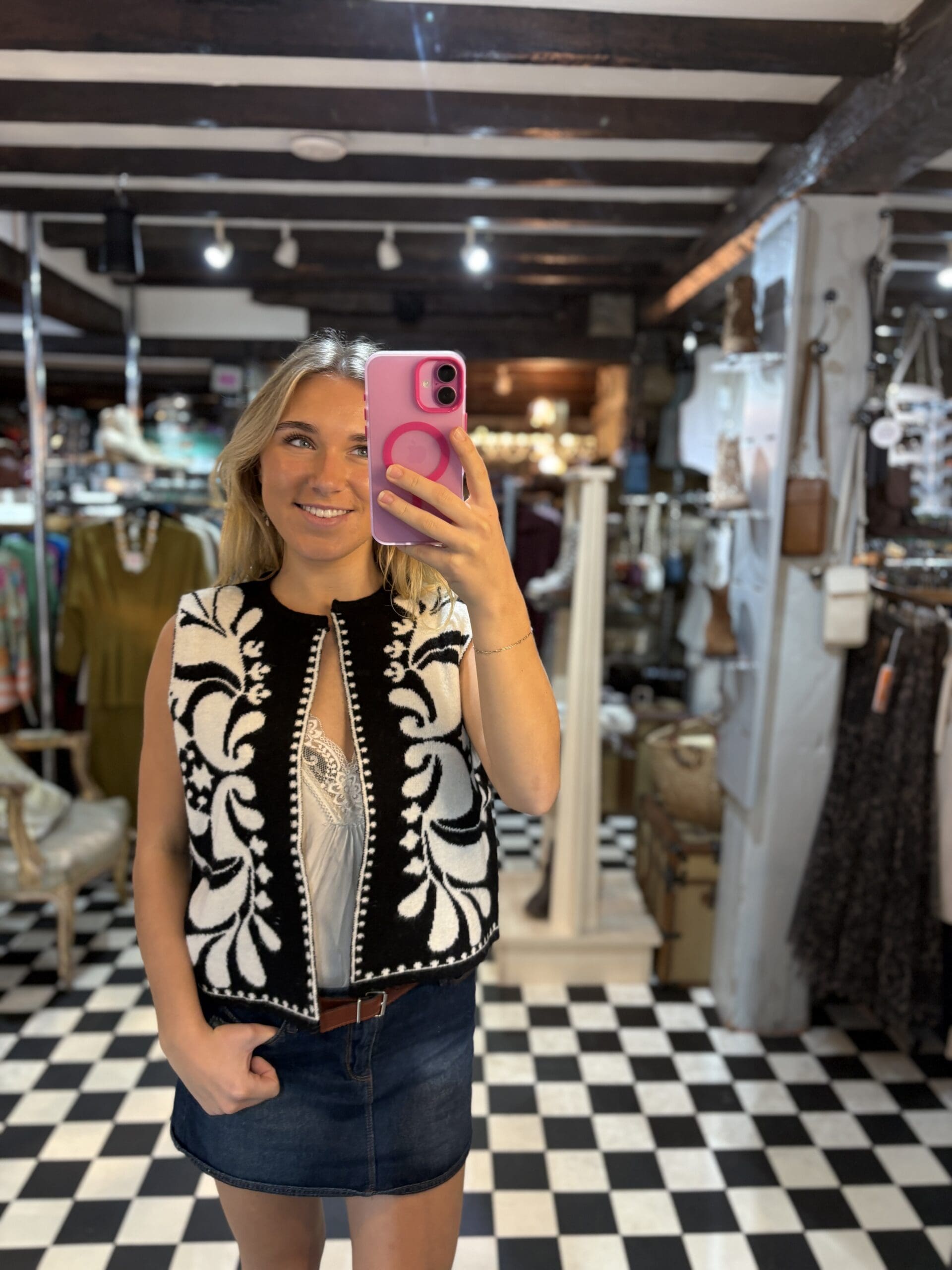Soft Knit Open Waistcoat in 2 Colours