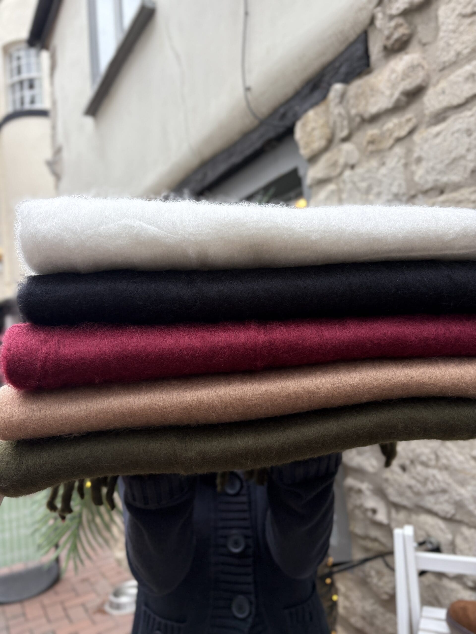 Chunky Wool Blend Scarf in 5 Colours