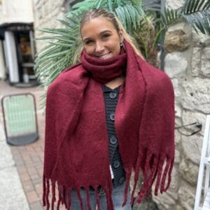 Chunky Wool Blend Scarf in 5 Colours