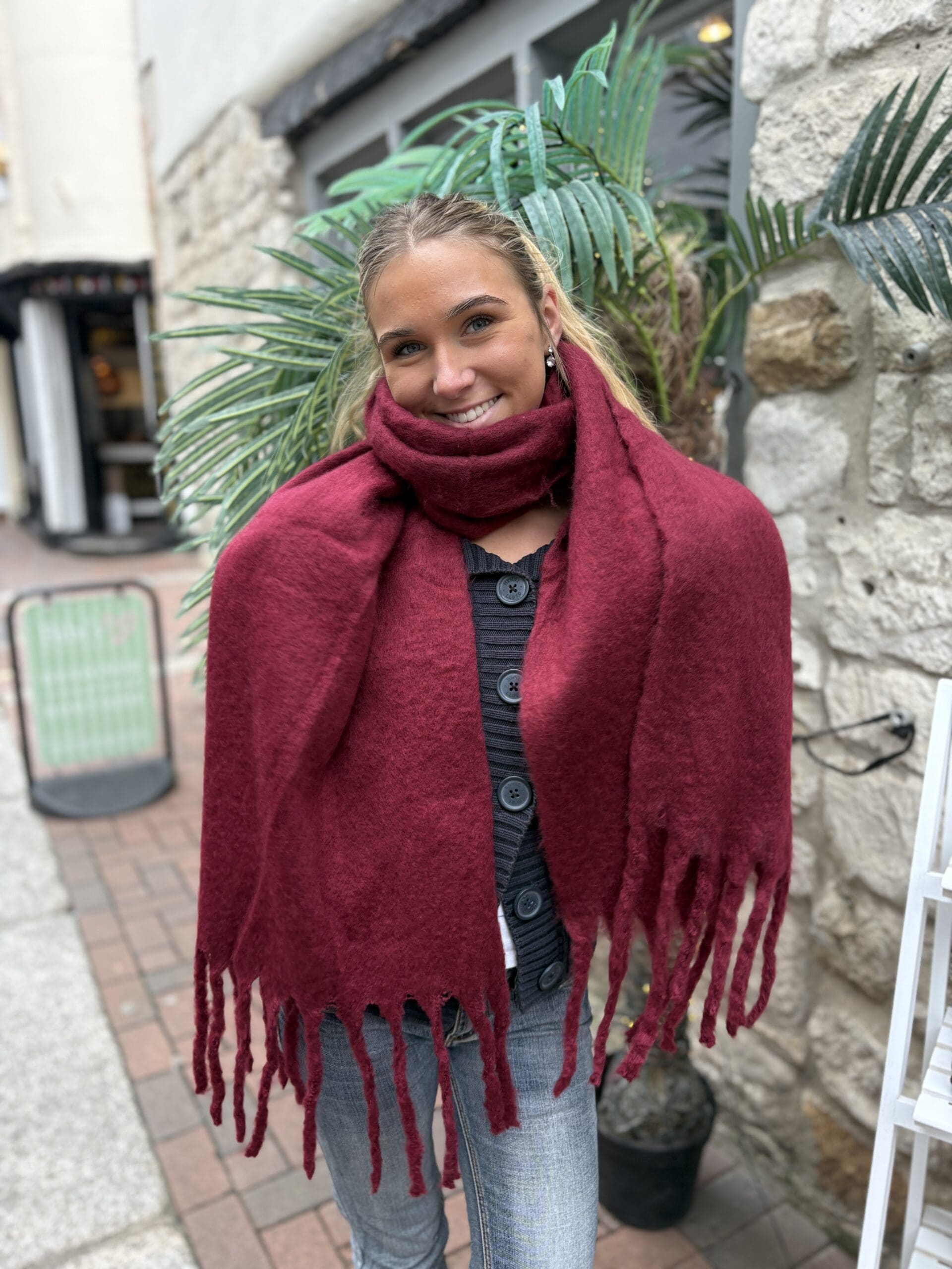 Chunky Wool Blend Scarf in 5 Colours