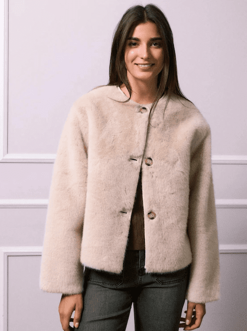 Faux fur Mink Style Coat in 2 Colours