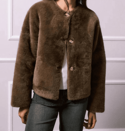 Faux fur Mink Style Coat in 2 Colours - Image 2