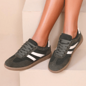 Designer Inspired Stripe Trainer in 3 Colours