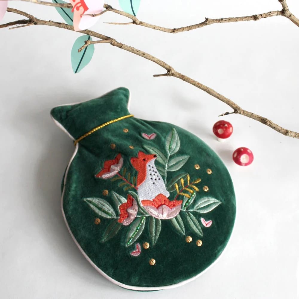 House of disaster Secret Garden Fox Hot Water Bottle - Image 5