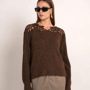 Scallop Detail Soft Knit Top in 4 Colours