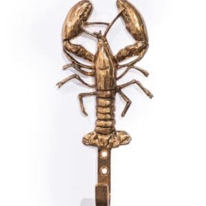 Large Gold Lobster Coat Hook