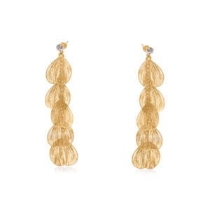 Malena Feather Long Dangle Earrings