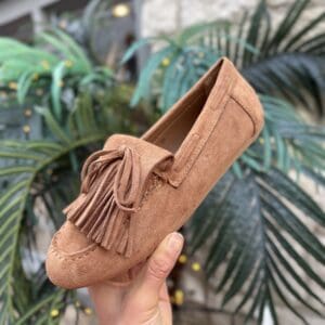 Tassel Moccasin in Camel
