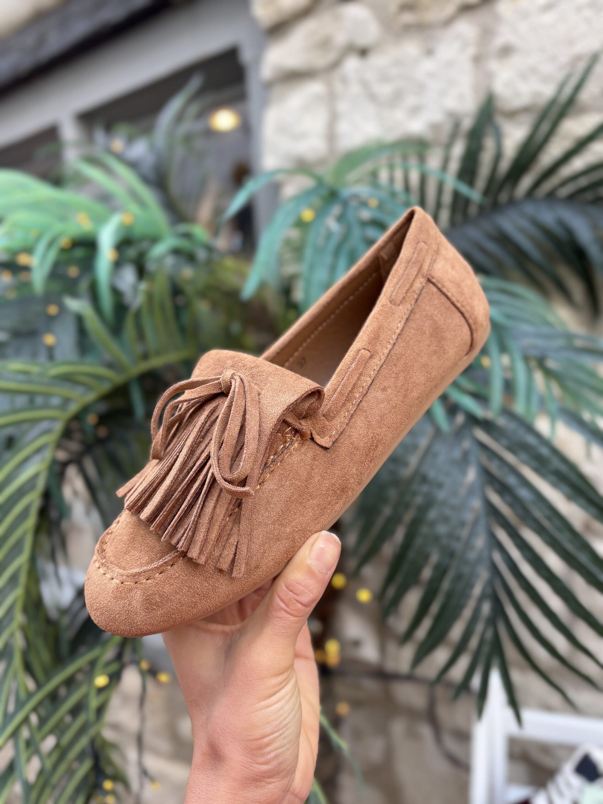 Tassel Moccasin in Camel