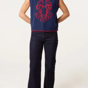 Lobster Stitch Hem Knit Vest